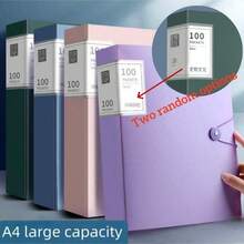 60 口袋 A4 文件夹，适用于 A4 尺寸文件（如试卷），采用 PP 材质制成，透明防水，方便家庭、学校、办公室文件存储和整理，非常适合返校 - 彩色 - 查看 4