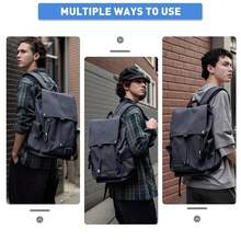 Casual Backpack For Men, Vintage Backpack Fits 15.6inch Laptop Daypacks Backpack Purse Water Resistant For College Travel HiFKing Climbing Business (Dark Blue) - 深藍色 - 查看 7