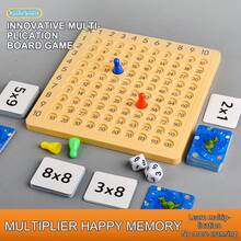1 Set Montessori Multiplication Board Game, Children's Multiplication Math Board Game, Interactive Math Tabletop Game For Kids 3+ Years Old, Basic Math Skills Educational Toy, Back To School Gift - Multicolor - View 8