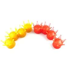 4 Uds.Cubierta de válvula de neumático de rueda con forma de luminosa, válvula de polvo de neumático de motocicleta y bicicleta, tapa fluorescente, accesorios de decoración de neumáticos de coche YOIX - rojo - Ver 4