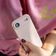 Minimalist Full Coverage Anti-Drop Soft Silicone Phone Case, Compatible With Iphone 17 Pro Max/17 Pro/17/16 Pro Max/16 Pro/16/16 Plus/15/15 Pro Max/15 Pro/15 Plus/11/12/13/14 Pro Max/11 Pro/11 Pro Max/12 Pro/12 Pro Max/13 Pro/13 Pro Max/14 Pro/14 Pro Max/14 Plus, Creative Design For Men And Women, Pink - Pink All-in-one - Upgraded Version - View 4