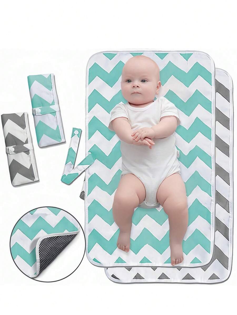 1pc / Pattern Optional Baby Diaper Changing Pad, Portable Diaper Mat For Baby Outings, All Season Breathable Washable Waterproof Mat - Multicolor - View 1