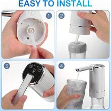 Máy bơm nước điện cầm tay gấp gọn, điều chỉnh lưu lượng nước - Sạc USB, thích hợp sử dụng trong gia đình, món quà hoàn hảo cho ngày lễ hoặc Ngày Valentine, máy lọc nước gia đình | Thiết kế bơm hiện đại | Bơm sạc USB - Nhiều màu - Xem 6
