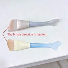 1pc Seamless Face Mask Brush, Suitable For All Skin Types, Makeup Brush Tool, Dual-Ended Flat Foundation Brush - Multicolor - View 7