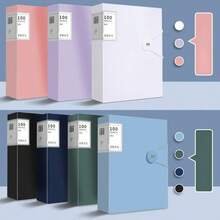 60/100页A4文件袋，柔和色调，返校季必备，60个口袋，适用于A4尺寸文件，PP材质，高透明度防水，方便收纳整理，是家庭、学校和办公室文件管理的理想之选，多种颜色可选 - 彩色 - 查看 12