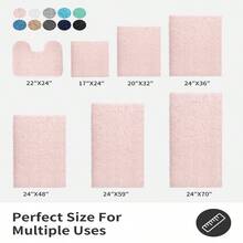 Pink Christmas Bathroom Rugs 36 24 Non Slip Amp Super Absorbent Extra Thick Soft, Washable Bath Mat For Floor, Non Shedding Microfiber Shaggy Bath Rug With Rubber For Bathtub Sink - Pink2x324x36Bathroom - View 8