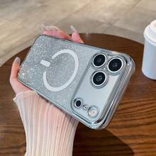 New Electroplated Anti-Drop Phone Case, Suitable For Zero 30/Pop/Camon/Smart Series, Apple 11/12/13/14/15 Pro Max, S22/23/24+, , , 13C+, Moto G, Note 13C/12/11 Pro, Enjoy 20/30/40/50/60/70, HONOR 90/80/70/60/50, X9/X8/X7/X6/X5 AB+ - Silver - View 4