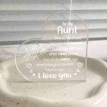 Investment Props" And "Can Be Used For Photography Heart - Shaped Acrylic Decor: Thoughtful Thank You Gift For Aunt, Office Decor, Bedroom Decor, Home Decor Aesthetic, Boho Decor, Gifts For Women Birthday Unique - 1PC - View 6