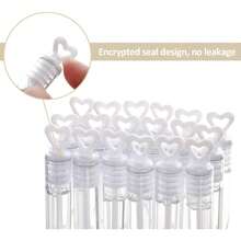 20/48/60 Stücke weiße herzförmige Seifenblasen-Stäbe, Mini Seifenblasen-Sticks als Partyfavors, geeignet für Valentinstag, Hochzeit, Geburtstagsfeier, Heiratsanträge - ohne Seifenblasenflüssigkeit, ideal für Valentinstag (leere Röhre, keine Seifenblasenflüssigkeit) - Verschiedenfarbig - Übersicht 3