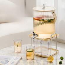 New Luxury Cold Water Dispenser With Faucet, Large Capacity Household Fruit Tea Cold Water Bucket, Picnic Set - Multicolor - View 7