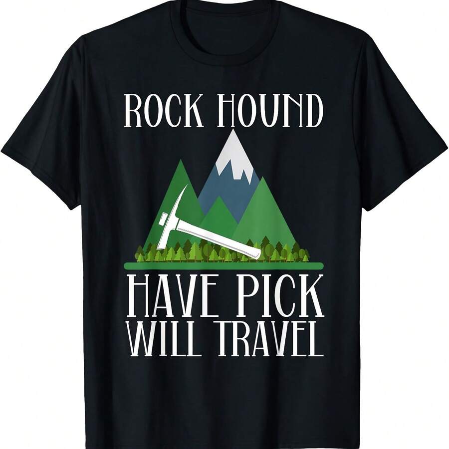 Camiseta de regalo con juego de palabras de Rock Hound, geólogo, geología y rockhound - Negro-2 - Ver 1