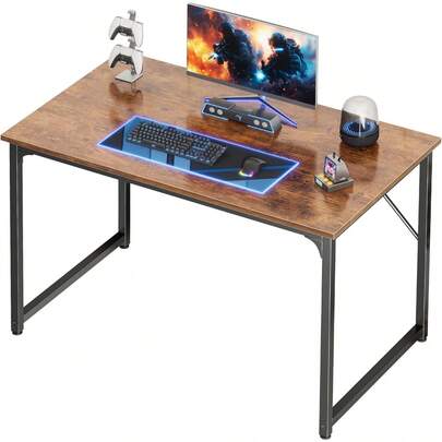 47 X 24 Inch Computer Desk With Deeper Desktop Rustic Brown Metal Frame Gaming Office Writing Study Desk For Home Office Bedroom Work From Home