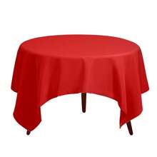 Gee Di Moda Square Tablecloth - 70 X 70 Inch Red Table Cloth For Medium Square Or Round Tables - Heavy Duty Washable Fabric - For Buffet Table, Holiday Party, Dinner, Wedding & Ba By Shower - Red - View 3