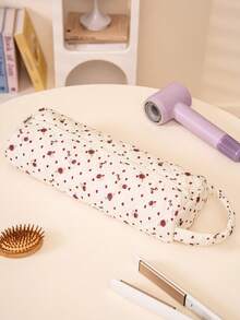 1件装花卉蝴蝶结绗缝吹风机收纳袋，豹纹卷发器收纳袋，旅行便携式美发工具袋，旅行收纳包，旅行携带整理袋，适用于卷发棒、吹风机、发夹、直发器等美发工具，手提包防尘大容量，带电卷发棒直板夹保护套，吹风机收纳袋，适用于居家、健身、度假和商务旅行 - 彩色 - 查看 18