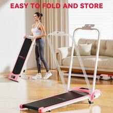 Homefitnesscode C1 2-In-1 Walking & Running Folding Treadmill, 1-10KM/H, 5% Manual Incline, LCD Display With Optional Pad - UK Plug(220-240V) - View 8