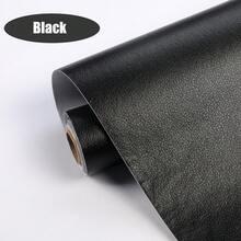 1卷自粘皮革修补贴，即撕即贴，荔枝纹理，宽17.7英寸/11.8英寸/9.84英寸，自粘防水可移除修补贴纸，DIY乙烯基贴纸，适用于沙发、椅子、家具、皮革床翻新、橱柜、汽车座椅、手提包皮革修补和装饰 - 黑色/深棕色/米白色/米色/橙色 - 荔枝紋 - 查看 31