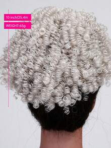 10英寸卷曲抽绳网状马尾假发 - 65克，轻盈，高密度，打造时尚造型 - 彩色 - 查看 8