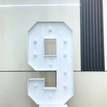 73cm High LED Digital Light, Suitable For Birthday, Wedding, Graduation Party Decoration, Ideal For Photography, Luminous Party Accessory - White - View 16
