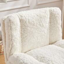 Home Office Chairs - Cream + Faux Fur + Foam - View 8