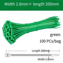 100pcs Gardening Strapping, Zip Ties, Plastic Winding, Plant-Fixing, Portable Gardening Cables, Gardening And Lawn Care - 100Pcs Cable Ties - View 7