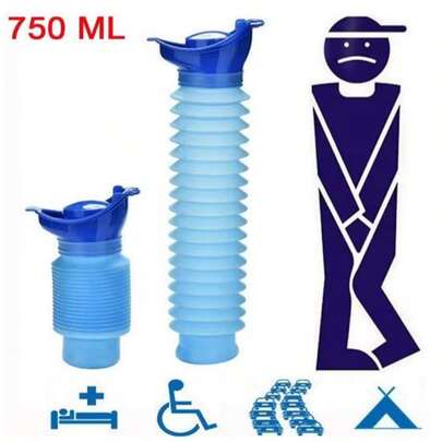 1 set de urinal auto pliabil portabil, reutilizabil, pentru urgențe în aer liber, toaletă portabilă verticală pentru bărbați, urinal anti-scurgere pentru camping și călătorii