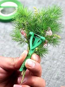 10件手工DIY塑料胸花材料，DIY胸花 - 三角形胸花安全夹婚礼纽扣花胸针 - A-多彩的 - 查看 7