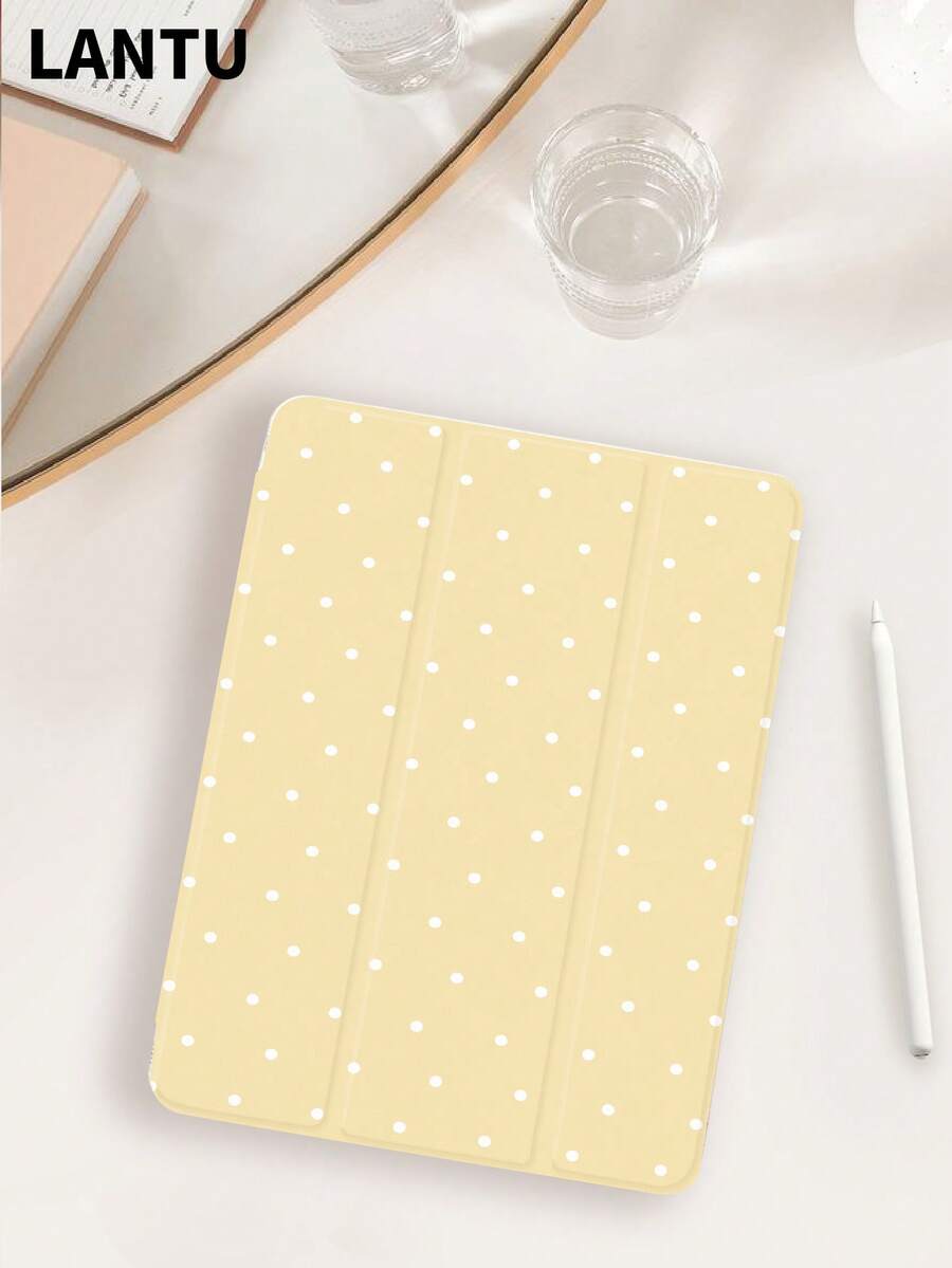1个黄色波点设计平板电脑保护套,兼容苹果iPad 10.2英寸/iPad Pro 11英寸(2020/2021款)、iPad(A16)11英寸第11代(2025款)、iPad第9/10代、苹果Air 4代10.9英寸、三星Galaxy Tab S6 Lite 10.4英寸等,防摔,带笔槽,支持睡眠/唤醒功能,圣诞节/新年礼物(2026款)。 - 彩色 - 查看 1
