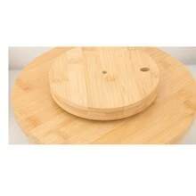 39-Hole 5-20ml Essential Oil Display Rack, 360 Degree Rotating 3-Tier Bamboo Makeup Organizer Turntable, Nail Polish Lipstick Storage Rack - 3 Floors - View 7