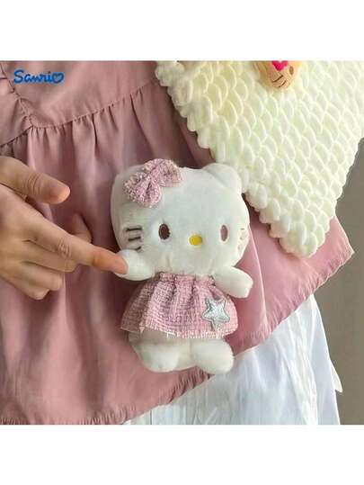 Sanrio Hello Kitty 可爱吊坠 - 裙子毛绒吊坠 - 背包钥匙扣娃娃 - 女朋友礼物钥匙扣，女孩的理想礼物，可作为背包挂件