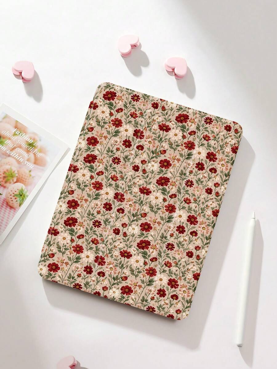 1 chiếc ốp bảo vệ máy tính bảng họa tiết hoa cổ điển, ốp gập ba chân, tương thích với các dòng máy 10.2", Pro 2021/2020, thế hệ thứ 9/10, (A16) 11", thế hệ thứ 11 2025, Galaxy Tab A8 10.5" 2022, Matepad 10.4/Tab, chống rơi, có khe cắm bút, hỗ trợ chế độ ngủ/thức, quà tặng lãng mạn ngày Valentine.