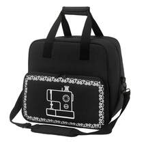 Sewing Machine Carrying Case With Multiple Pockets - Adjustable Shoulder Strap, Fits Most 15-18 Inch Sewing Machines, Made Of Waterproof Oxford Cloth - Black - View 1