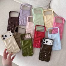 Minimalist Asymmetrical Wave Fashion New Simple 3D Wavy Purple Phone Case Compatible With Iphone 17 Pro Max/17 Pro/17/16 Pro Max/16/16 Pro/16 Plus/15/15 Pro Max/15 Pro/15 Plus/11/12/13/14 Pro Max/13 Pro/13 Pro Max/14 Pro/14 Pro Max Soft Shell Creative Spring Gift - Mauve Purple - View 9