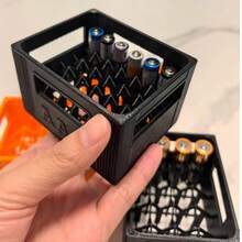 1pc 3D Printed AAA/AA Battery Storage Box - High Capacity, 30/20 Compartments, Durable Plastic Material, Suitable For Home Decor, Christmas & Halloween Gifts, Battery Organizer | Decorative Battery Case | Stackable Design (Batteries Not Included) - Multicolor - View 2