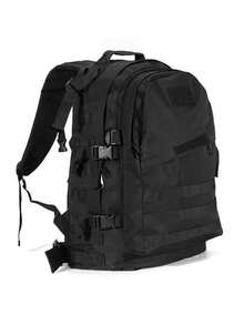 Mochila Tactica Gran Capacidad 40L Uso Rudo Impermeable de Uso Rudo, Mochila para Senderismo al Aire Libre - Negro - Ver 2
