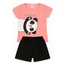 Kit 8 Peças Conjuntos Infantis Femininos - Camisetas e Shorts (1 a 12 anos) - 4 Conjuntos - Visão 2