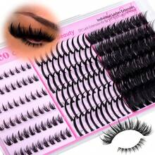 Spiked Lash Clusters With Bottom Lashes, Mega Volume Wispy Eyelash Extensions (120D, 5-21mm) - A Spikes Lash Clusters With Bottom Lashes 120D I - View 1