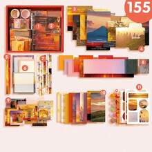 横版系列笔记本礼盒套装，生日礼物，ins风，贴纸，记事本，便签本 - 1 Set - 查看 11