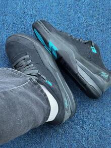 Nike Jordan FLIGHT COURT Comfortable, Versatile, Supportive Low-Top Casual Sports Retro Basketball Shoes Men's Black - Black - View 3