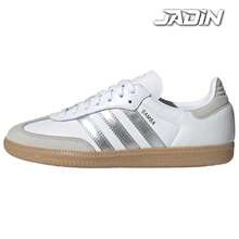 Adidas Og 'White Silver Metallic Grey JI2725 Samba Women's Sporty Lace Up Splicing Home All Seasons - 銀色 - 查看 4