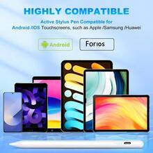 Apple Pencil Compatible Fast Charging Stylus Pen - High Precision Capacitive Stylus Pen Compatible With IPad/Android/Microsoft Tablets, Includes Replacement Nibs And Charging Cable - Multicolor - View 7