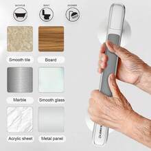 Safety Support Hand Rail Handle Bar Grip Grab Suction Bath Bathroom Shower - White - View 6