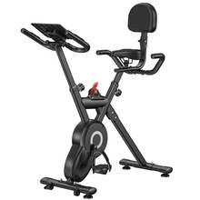 Home Multi-Functional Exercise Bike - Silent Magnetic Drive System (<30dB), Foldable, Built-In Arm Resistance, High Load Capacity Up To 150kg - Black - View 8