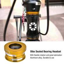 44mm Bicycle Bike Electroplating Internal Sealed Bearing Headset (Golden) - Dorado - Ver 5