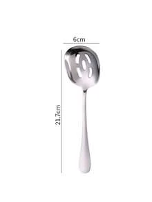 2pcs Extra Large Stainless Steel Long Handle Serving Spoons | Durable Thick Design, Suitable For Home, Hotel, Cafeteria And Restaurant, 304 Stainless Steel Material - Multicolor - View 17