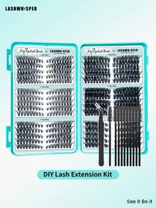 Eyelash Book DIY Individual Cluster False Eyelashes At-Home Eyelash Extensions Natural Reusable For Beginners - Multicolor - View 13