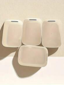 Set de 2/3/6 cajas de almacenamiento apilables de estilo nórdico minimalista, con acabado mate y diseño modular, adecuadas para el tocador y el escritorio, para mantener el orden y la organización - Multicolor - Ver 9