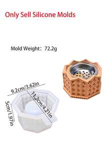 硅胶香薰扩散器模具，DIY手工蜡烛杯扩散器石膏树脂收纳盒工艺铸造模具，树脂香薰扩散器，家居装饰，房间装饰，派对和节日装饰 - 彩色 - 查看 20