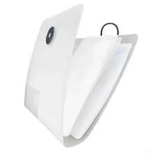 Bolsa organizadora elegante para DVD, estuche para 12 discos con hebilla, caja DVD para discos construcción PP con novedad C8ZZ - blanco transparente - Ver 7