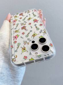 SPONGEBOB 1个时尚卡通创意全屏海绵宝宝 - 章鱼哥和蟹老板图案防震透气手机壳，兼容三星/苹果 17/16/15/14/13/12/11 Pro Max/12 Pro/14 Plus - 彩色 - 查看 4