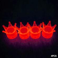 4 Uds.Cubierta de válvula de neumático de rueda con forma de luminosa, válvula de polvo de neumático de motocicleta y bicicleta, tapa fluorescente, accesorios de decoración de neumáticos de coche YOIX - rojo - Ver 7